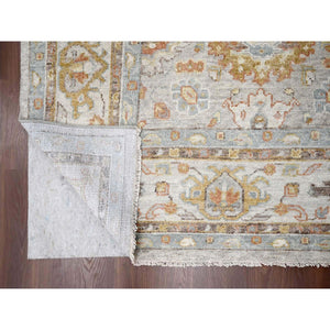 11'10"x14'10" Camel & Ivory, Supple Collection, Plush Pile, Oushak Inspired, Sustainable, Hand Knotted, Oversize Oriental Rug FWR506304