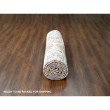 Load image into Gallery viewer, 12&#39;x17&#39;9&quot; Camel with Blue, Karajeh Heriz Geometric Design, Thick and Plush, Pure Wool, Supple Collection, Hand Knotted, Oversize Oriental Rug FWR506334