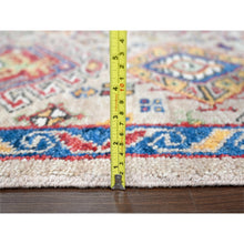 Load image into Gallery viewer, 12&#39;x17&#39;9&quot; Camel with Blue, Karajeh Heriz Geometric Design, Thick and Plush, Pure Wool, Supple Collection, Hand Knotted, Oversize Oriental Rug FWR506334