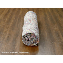 Load image into Gallery viewer, 9&#39;10&quot;x13&#39;10&quot; Camel with Navy Blue, Vegetable Dyes, Karajeh Heriz Geometric Design, Thick and Plush, Natural Wool, Supple Collection, Hand Knotted, Oversize Oriental Rug FWR506394