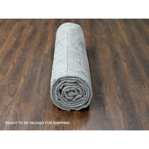 12'x14'10" Light Blue and Ivory, Hand Knotted, Oushak Inspired, Supple Collection, Soft and Plush, Sustainable, Oversize Oriental Rug FWR506460