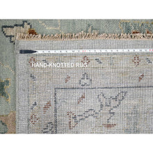 Load image into Gallery viewer, 12&#39;x14&#39;10&quot; Light Blue and Ivory, Hand Knotted, Oushak Inspired, Supple Collection, Soft and Plush, Sustainable, Oversize Oriental Rug FWR506460