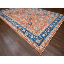 Load image into Gallery viewer, 12&#39;x17&#39;10&quot; Knockout Orange, Supple Collection, All over Mahal Design, Pure Wool, Hand Knotted, Natural Dyes, Oversized Oriental Rug FWR506802
