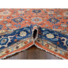 Load image into Gallery viewer, 12&#39;x17&#39;10&quot; Knockout Orange, Supple Collection, All over Mahal Design, Pure Wool, Hand Knotted, Natural Dyes, Oversized Oriental Rug FWR506802