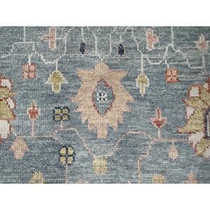 12'x17'10" Ash Gray, Extra Soft Wool, Hand Knotted, Oushak Design, Supple Collection, Thick and Plush, Oversized Oriental Rug FWR506922