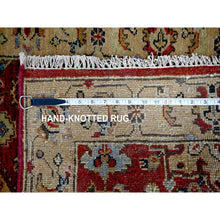 Load image into Gallery viewer, 2&#39;9&quot;x15&#39;10&quot; Auburn Red, Hand Knotted, Natural Wool, Karajeh Design, Soft to the Touch Pile, XL Runner Oriental Rug FWR507120