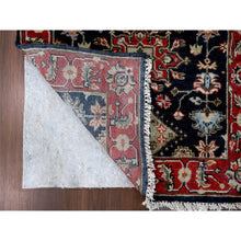 Load image into Gallery viewer, 2&#39;9&quot;x11&#39;10&quot; Pastel Black, Hand Knotted Karajeh Design with Tribal Medallions, Organic Wool, Natural Dyes, Runner Oriental Rug FWR507132