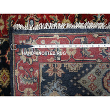 Load image into Gallery viewer, 2&#39;9&quot;x11&#39;10&quot; Pastel Black, Hand Knotted Karajeh Design with Tribal Medallions, Organic Wool, Natural Dyes, Runner Oriental Rug FWR507132