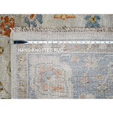 Load image into Gallery viewer, 8&#39;1&quot;x9&#39;9&quot; Old Wood with Blue Sapphire, Hand Knotted, Oushak Inspired, Supple Collection, Tone on Tone, 100% Wool, Oriental Rug FWR507336