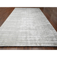 Load image into Gallery viewer, 12&#39;x18&#39;1&quot; Taupe with Stout Black, Modern Textured and Variegated Line Design, Hand Loomed, 100% wool, Oversized Oriental Rug FWR507480
