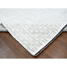 Load image into Gallery viewer, 14&#39;x16&#39;1&quot; Lexicon White, Hand Loomed, 100% wool, Modern Textured and Roman Tile Design, Oversized Oriental Rug FWR507522