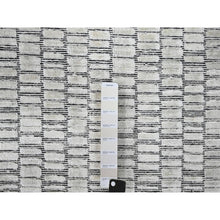 Load image into Gallery viewer, 14&#39;x16&#39;1&quot; Lexicon White, Hand Loomed, 100% wool, Modern Textured and Roman Tile Design, Oversized Oriental Rug FWR507522