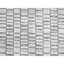Load image into Gallery viewer, 14&#39;x16&#39;1&quot; Lexicon White, Hand Loomed, 100% wool, Modern Textured and Roman Tile Design, Oversized Oriental Rug FWR507522