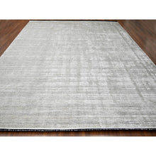 Load image into Gallery viewer, 14&#39;x16&#39;2&quot; Taupe with Pastel Black, Modern Textured and Variegated Line Design, Hand Loomed, 100% wool, Oversized Oriental Rug FWR507552