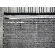 Load image into Gallery viewer, 14&#39;x16&#39;2&quot; Taupe with Pastel Black, Modern Textured and Variegated Line Design, Hand Loomed, 100% wool, Oversized Oriental Rug FWR507552
