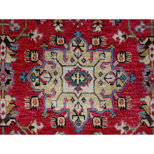 Load image into Gallery viewer, 8&#39;x8&#39; Fire Brick Red and Buttery Brown, Hand Knotted, Pure Wool, Karajeh Design, Square, Soft to the Touch Pile, Oriental Rug FWR507558