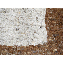 Load image into Gallery viewer, 8&#39;1&quot;x9&#39;10&quot; Natural Colors, Hand Knotted, Undyed Natural Abrash, Minimalist Design, Soft and Vibrant Pile, Tone on Tone, Sustainable, Pure Wool, Oriental Rug FWR507732