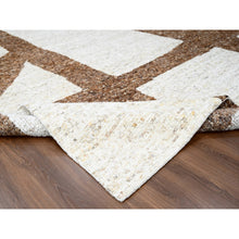 Load image into Gallery viewer, 12&#39;3&quot;x17&#39;9&quot; Earth Tone Colors, Soft and Vibrant Pile, 100% Wool, Sustainable, Hand Knotted, Undyed Natural Abrash, Minimalist Design, Tone on Tone, Oversized Oriental Rug FWR507762