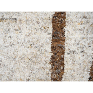 12'3"x17'9" Earth Tone Colors, Soft and Vibrant Pile, 100% Wool, Sustainable, Hand Knotted, Undyed Natural Abrash, Minimalist Design, Tone on Tone, Oversized Oriental Rug FWR507762