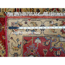 Load image into Gallery viewer, 2&#39;9&quot;x10&#39; Crimson Red, Hand Knotted, Organic Wool, Karajeh Design, Soft to the Touch Pile, Runner Oriental Rug FWR507918