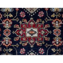 Load image into Gallery viewer, 3&#39;2&quot;x5&#39; Denim Black, Karajeh Design with All Over Pattern, Vegetable Dyes, Soft Pile, Pure Wool, Hand Knotted, Oriental Rug FWR507972