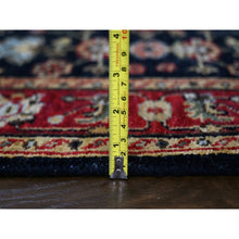 Load image into Gallery viewer, 3&#39;2&quot;x5&#39; Denim Black, Karajeh Design with All Over Pattern, Vegetable Dyes, Soft Pile, Pure Wool, Hand Knotted, Oriental Rug FWR507972