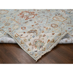 8'x9'9" Eton Green, Oushak Design, Soft and Plush Pile, Supple Collection, Organic Wool, Hand Knotted, Oriental Rug FWR508014