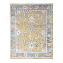 Load image into Gallery viewer, 7&#39;10&quot;x9&#39;10&quot; Old Moss Green, Oushak Design, Supple Collection, Plush and Lush, Soft Pile, Organic Wool, Hand Knotted, Oriental Rug FWR508044