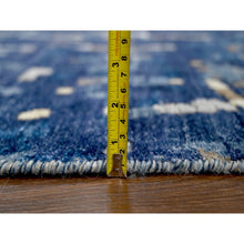 Load image into Gallery viewer, 13&#39;9&quot;x17&#39;9&quot; Space Cadet Blue, Mosaic Design, Wool and Silk, Hand Knotted, Oversized Oriental Rug FWR508080