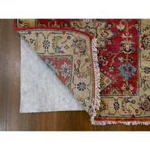 Load image into Gallery viewer, 2&#39;7&quot;x12&#39; Fire Brick Red, Karajeh with Geometric Medallions Design, Pure Wool, Hand Knotted, Runner Oriental Rug FWR508104