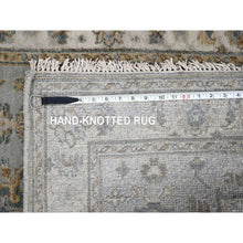 Load image into Gallery viewer, 3&#39;1&quot;x5&#39; Medium Gray, 100% Wool, Hand Knotted, Karajeh and Geometric Design, Oriental Rug FWR508284