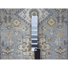Load image into Gallery viewer, 2&#39;8&quot;x5&#39;10&quot; Medium Gray, Karajeh and Geometric Design, Organic Wool, Hand Knotted, Runner Oriental Rug FWR508296