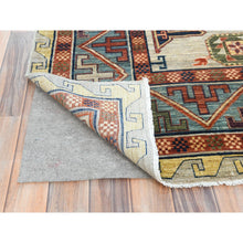 Load image into Gallery viewer, 8&#39;x9&#39;9&quot; Sage Green, Armenian Inspired Caucasian Design Natural Dyes, 200 KPSI Extra Soft Wool Hand Knotted, Oriental Rug FWR510000
