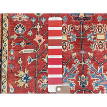 Load image into Gallery viewer, 3&#39;10&quot;x6&#39; Fire Brick, Afghan Peshawar with Serapi Heriz Design, Natural Dyes, Organic Wool, Hand Knotted, Oriental Rug FWR510048