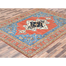 Load image into Gallery viewer, 12&#39;x14&#39;7&quot; Imperial Red, Afghan Peshawar with Heriz Design, Natural Dyes, Dense Weave, Extra Soft Wool, Hand Knotted, Oversized Oriental Rug FWR510144