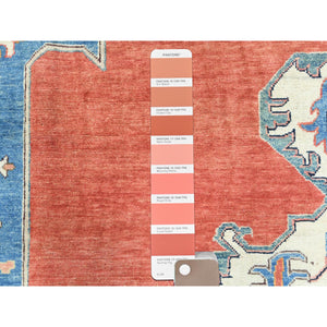 12'x14'7" Imperial Red, Afghan Peshawar with Heriz Design, Natural Dyes, Dense Weave, Extra Soft Wool, Hand Knotted, Oversized Oriental Rug FWR510144