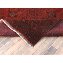 Load image into Gallery viewer, 8&#39;4&quot;x11&#39;3&quot; Cherry Red, Afghan Andkhoy with Village Design, 100% Wool, Hand Knotted Oriental Rug FWR510402
