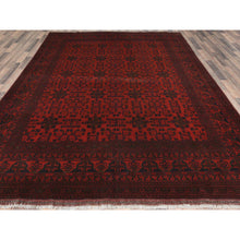 Load image into Gallery viewer, 8&#39;2&quot;x11&#39;2&quot; Apple Red, Afghan Andkhoy with Tribal Design, Organic Wool, Hand Knotted Oriental Rug FWR510468