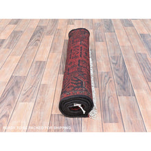 Load image into Gallery viewer, 3&#39;2&quot;x4&#39;10&quot; Lipstick Red, Afghan Andkhoy with Village Design, Extra Soft Wool, Hand Knotted Oriental Rug FWR510636