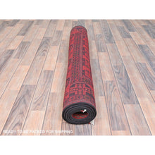 Load image into Gallery viewer, 4&#39;2&quot;x6&#39;5&quot; Rose Red, Afghan Andkhoy with Village Design, Organic Wool, Hand Knotted Oriental Rug FWR510648