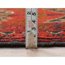 Load image into Gallery viewer, 2&#39;9&quot;x9&#39;8&quot; Imperial Red, Afghan Andkhoy with Geometric Patterns, 100% Wool, Hand Knotted, Runner Oriental Rug FWR510762
