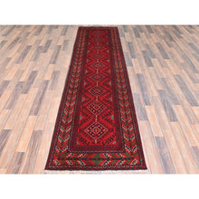 Load image into Gallery viewer, 2&#39;8&quot;x9&#39;8&quot; Imperial Red, Afghan Andkhoy with Geometric Patterns, Natural Wool, Hand Knotted, Runner Oriental Rug FWR510786