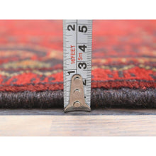 Load image into Gallery viewer, 2&#39;7&quot;x15&#39;6&quot; Barn Red, Afghan Andkhoy with Geometric Pattern, Natural Wool Hand Knotted, Runner Oriental Rug FWR510822