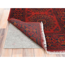 Load image into Gallery viewer, 2&#39;8&quot;x15&#39;5&quot; Imperial Red, Afghan Andkhoy with Geometric Pattern, 100% Wool Hand Knotted, Runner Oriental Rug FWR510834