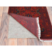 Load image into Gallery viewer, 1&#39;8&quot;x4&#39;10&quot; Imperial Red, Afghan Andkhoy with Geometric Pattern, Soft Wool Hand Knotted, Oriental Rug FWR510954