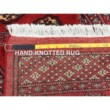 Load image into Gallery viewer, 2&#39;7&quot;x15&#39;5&quot; Crimson Red, Princess Bokara with Tribal Medallions, Natural Dyes, Soft Wool, Hand Knotted, XL Runner, Oriental Rug FWR511206