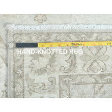Load image into Gallery viewer, 2&#39;8&quot;x9&#39;9&quot; White Dove, Afghan Stone Washed Peshawar, Natural Wool, Hand Knotted, Runner Oriental Rug FWR511290