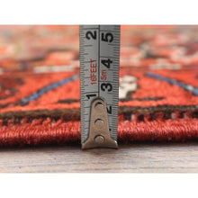 Load image into Gallery viewer, 6&#39;9&quot;x10&#39; Rust Red, Vintage Persian Heriz, Sides and Ends Professionally Secured, Cleaned, Distressed Look Worn Wool, Hand Knotted, Oriental Rug FWR511446
