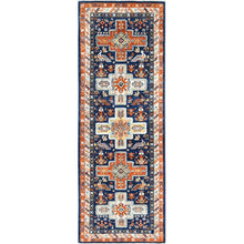 Load image into Gallery viewer, 2&#39;1&quot;x5&#39;10&quot; Delft Blue, Armenian Inspired Caucasian Design, 200 KPSI, Vegetable Dyes, Dense Weave, Organic Wool, Hand Knotted, Runner Oriental Rug FWR511836