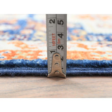Load image into Gallery viewer, 2&#39;1&quot;x5&#39;10&quot; Delft Blue, Armenian Inspired Caucasian Design, 200 KPSI, Vegetable Dyes, Dense Weave, Organic Wool, Hand Knotted, Runner Oriental Rug FWR511836